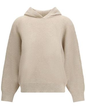 Brunello Cucinelli Beige Cashmere Sweatshirt - Natural