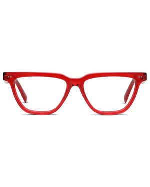 Celine Eyeglasses Cat Eye Full Rim, Shiny Frame And Clear Demo Lenses Lens Cl50009I066 - Red