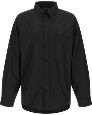 Balenciaga Logo Patch Shirt - Blue