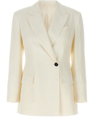 Brunello Cucinelli Straw Blazer Clothing - Natural