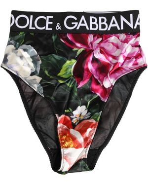 Dolce & Gabbana Dolce & Gabbana Floral-Print Brief - Black