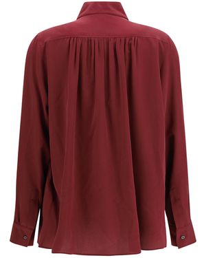 Jacob Cohen Silk Shirt With Tie - Red