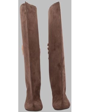 MM6 by Maison Margiela Leather Anatomic Boots - Brown