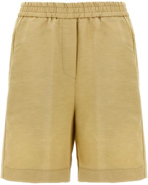 Nude Linen Bermuda Shorts Viscose Bermuda - Yellow