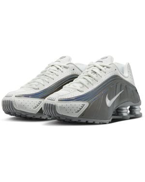 Nike Shox R4 Iridescent Sneakers Shoes - Gray