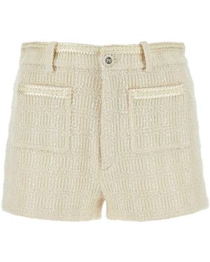 Gucci Ivory Tweed Shorts - Natural