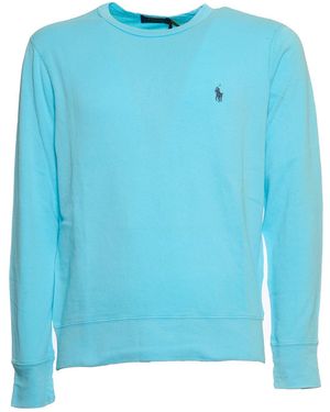 Ralph Lauren Logo Embroidered Crewneck Sweatshirt - Blue
