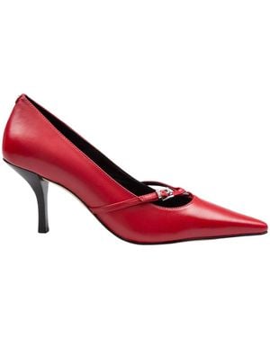 Michael Kors Leather Court Shoes - Red