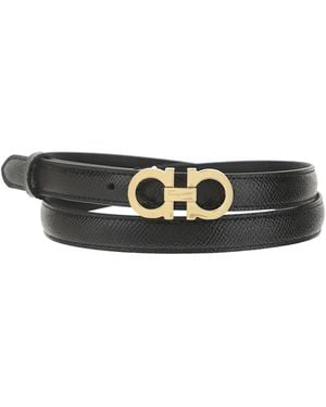 Ferragamo Leather Belt Calf Bos Taurus E Braces - White