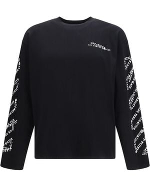 Off-White c/o Virgil Abloh Patterned Long-Sleeve T-Shirt - Blue