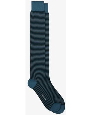 Larusmiani Striped Socks - Blue