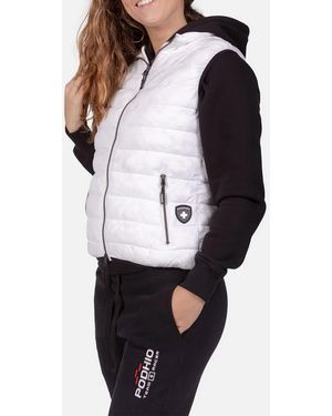 PODHIO Gilet Ovatta Down Imitation - White
