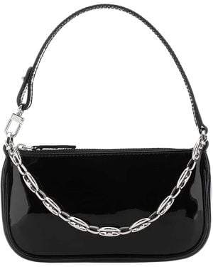 BY FAR Dove Leather Mini Rachel Handbag in Grey | Lyst UK