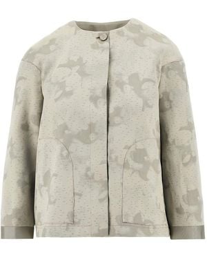Emporio Armani Crewneck Jacket - Natural