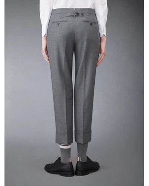 Thom Browne Pantalon Classic Coupe Droite Fit 1 En Twill Super 120S Pants - Blue