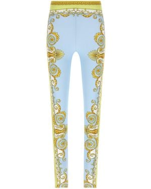 Versace Spring Barocco Leggings Nylon - Blue
