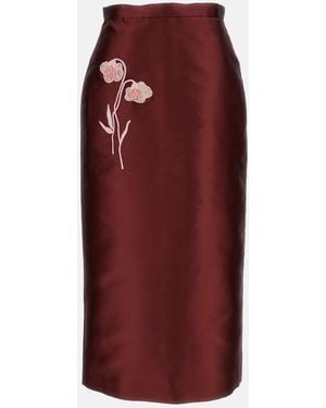 Erdem Skirts Polyester Silk - Red