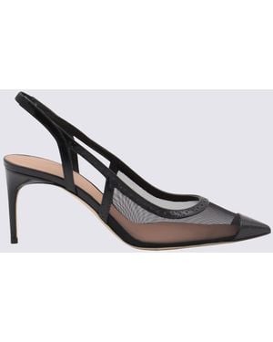 Malone Souliers Leather Aubrey 70 Court Shoes - Metallic