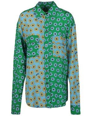 ALESSANDRO ENRIQUEZ Printed Viscose Shirt - Green
