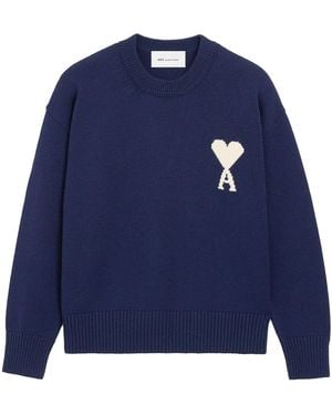 Ami Paris Ami Jumpers - Blue