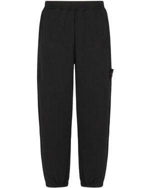 Stone Island Joggers With Logo - Black