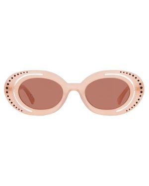 Marni Zion Canyon Oval Sunglasses Vdh 51Mm Plastic (Acetate) - Black