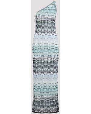 Missoni Viscose Long Dress - Blue