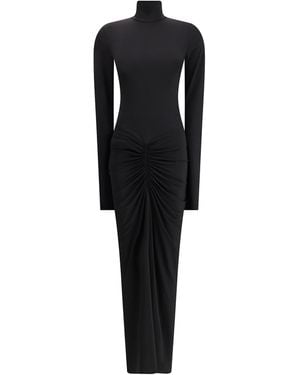 ANDAMANE Turtleneck Long Dress - Black