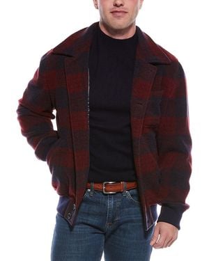 Brunello Cucinelli Bordeaux Wool Jacket Clothing - Blue