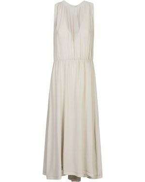 Crida Milano Silk Midi Dress - White