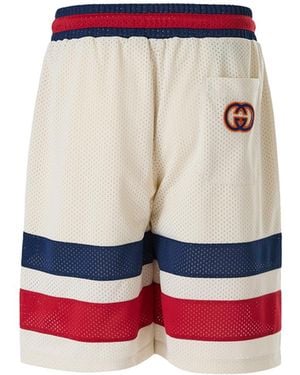 Gucci Polyester Logo Shorts - White