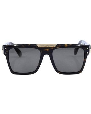 Philipp Plein Sunglasses Square Full Rim, Dark Havana Frame And Lens Spp0800722 - Gray