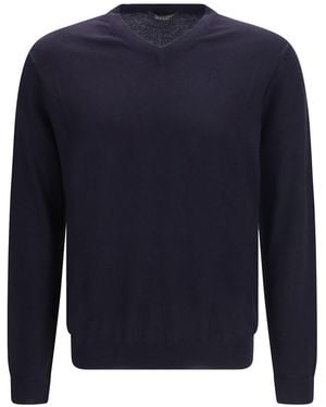 Aragona V-Neck Sweater - Blue