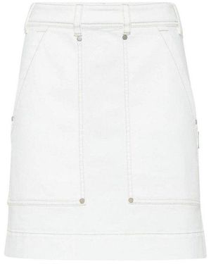 Brunello Cucinelli Cotton Straight Skirt - White