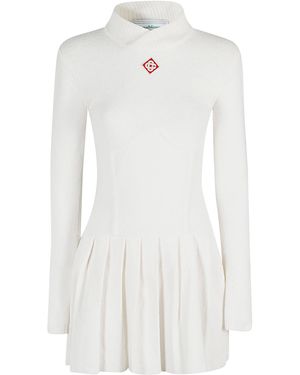 CASABLANCA Boucle Bustier Tennis Dress - White