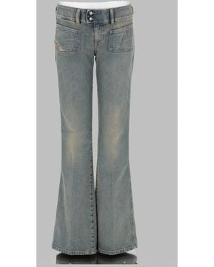 DIESEL Bootcut Jeans D-Hush Cotton Elastane - Grey