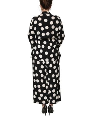 Dolce & Gabbana Polka Dot Pyjama 2 Piece Set Sleepwear With Dots Clothing - Black