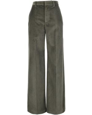 Brunello Cucinelli Wide Leg Corduroy Pants Cotton - Green
