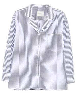 Riviera Striped-Pattern Shirt - Purple