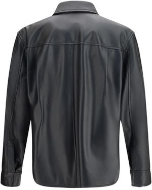 Loewe Leather Jacket Calfskin Shirt - Grey