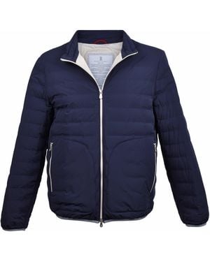 Brunello Cucinelli Quilted Zip Jacket Clothing - Blue