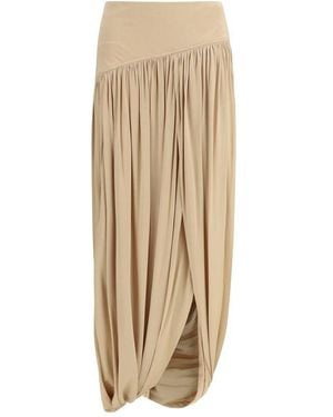 Ferragamo Beige Viscose Long Skirt - Natural