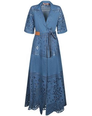 Ermanno Scervino Denim Chemisier Dress - Blue