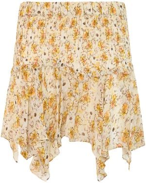 Isabel Marant Skirt Light-Ecru/Ecru Viscose - Natural