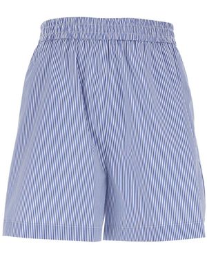 Le Plain Shorts With Striped Motif And Elasticized Waist - Blue