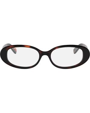 Celine Celine Eyewear Cl50180I Oval Frame Eyeglasses - Brown