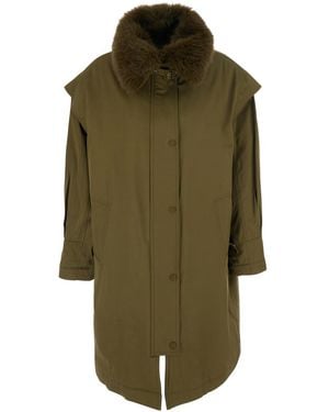 Twinset Coat Tech Fabric - Green