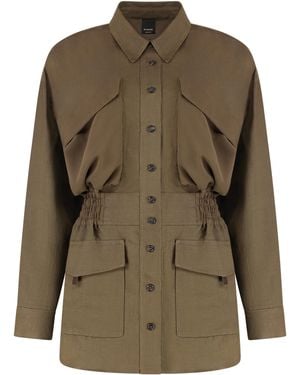 Pinko Overshirt Oramai Viscose Shirt - Green