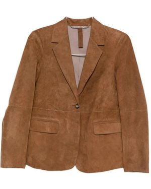 The Jackie Leathers Beatriz Suede Jacket - Brown