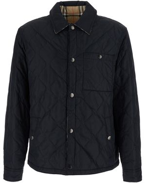 Burberry Jacket Brighton Polyamide Coat - Blue